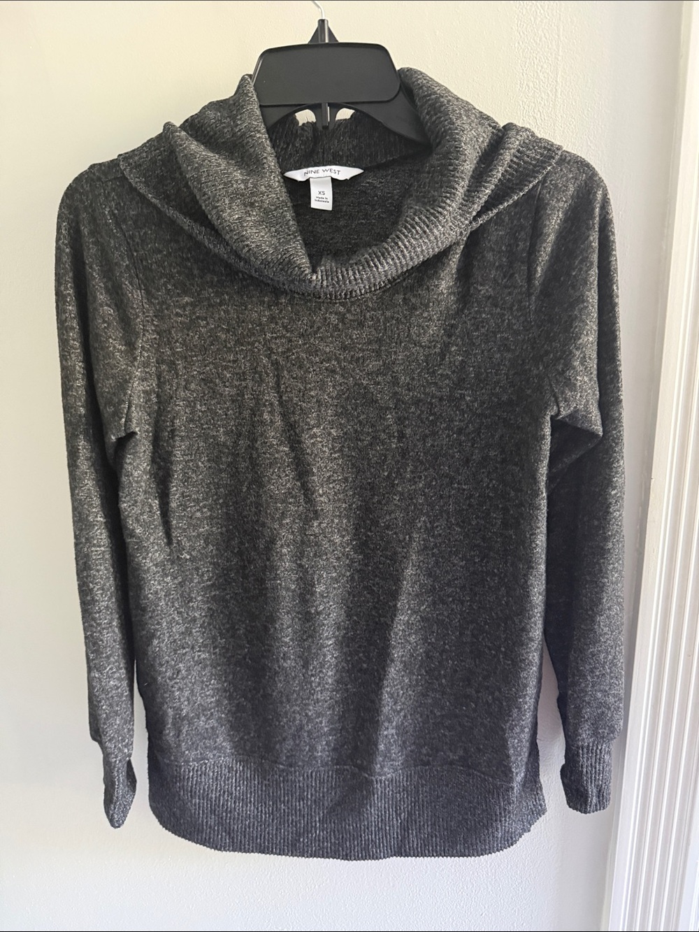 Nine West Charcoal Cowl Neck Sweater